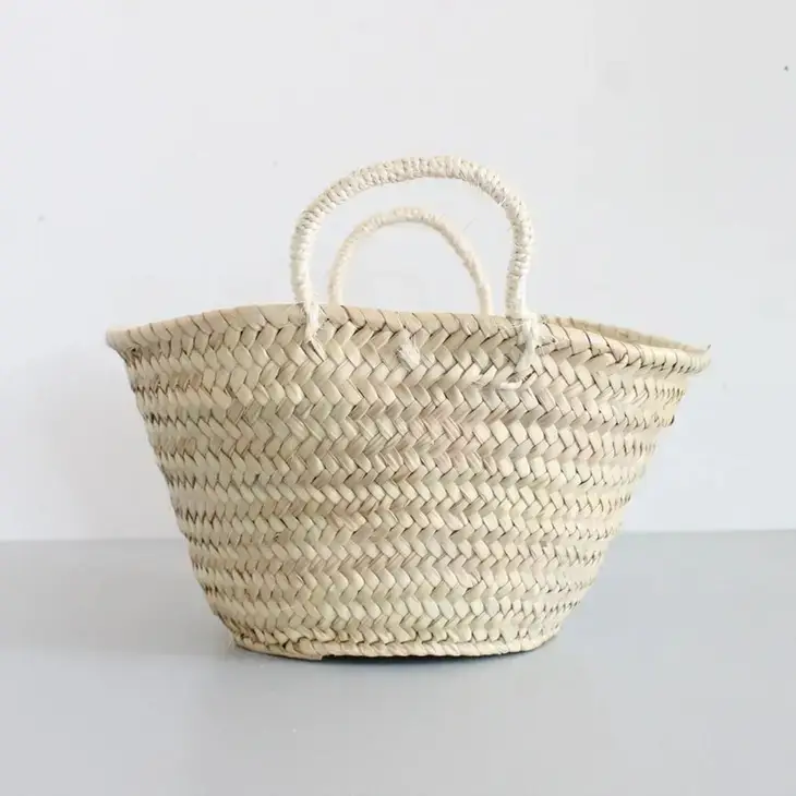 HandmadeBestSeller - Wholesale Beach Bag - NATURAL STRAW BASKET - small rose basket4