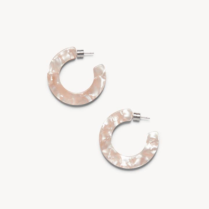 MACHETE - Wholesale Hoop Earrings - Kate Hoops in Peach Shell