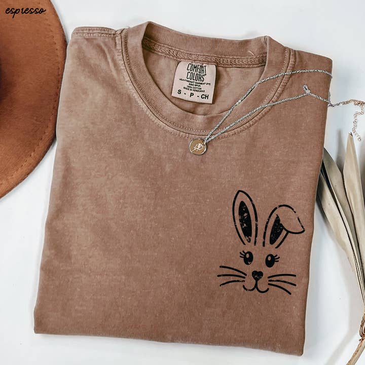 Pocket Bunny Comfort Colors Tee *15 Colors (S-3X) for wholesale by Chloe Vs Tank