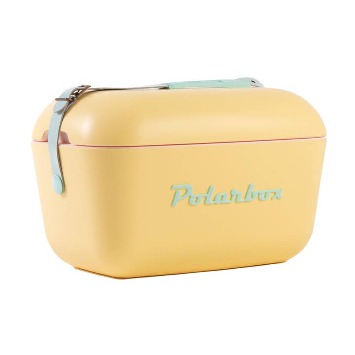 Polarbox 12L Retro Coolbox - Yellow Cyan Pop for wholesale by Polarbox UK