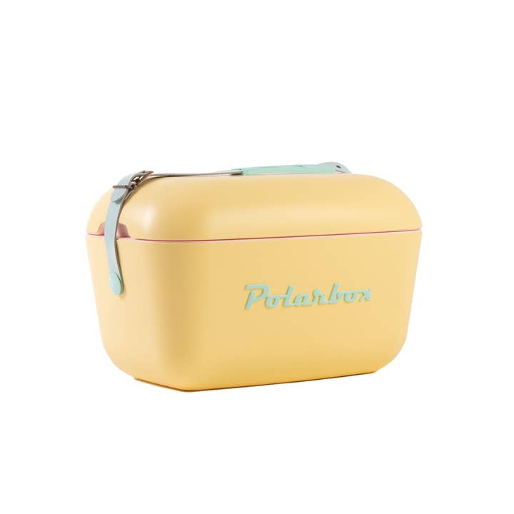 Polarbox 12L Retro Coolbox - Yellow Cyan Pop for wholesale by Polarbox UK