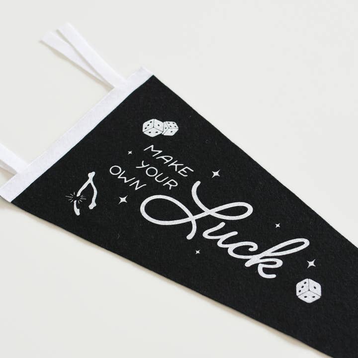 Make Your Own Luck Felt Pennant and other Purchase Wholesale mini pennant. Free Returns & Net 60 Terms on Faire trending on Faire.