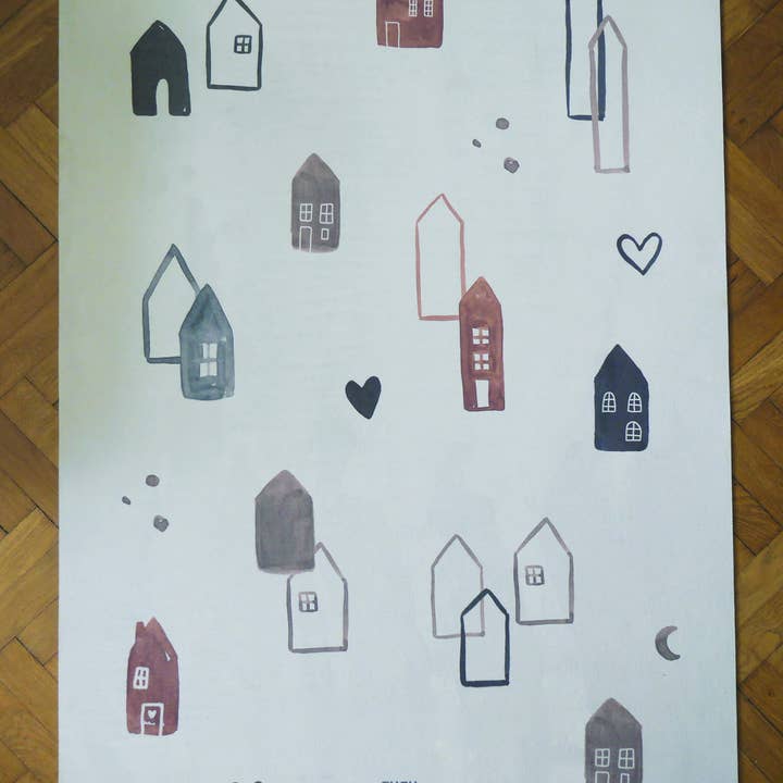 Gugu the Hero - Wholesale Play Mat - Kids & Baby - Natural Rubber Mat Scandi Town Big3