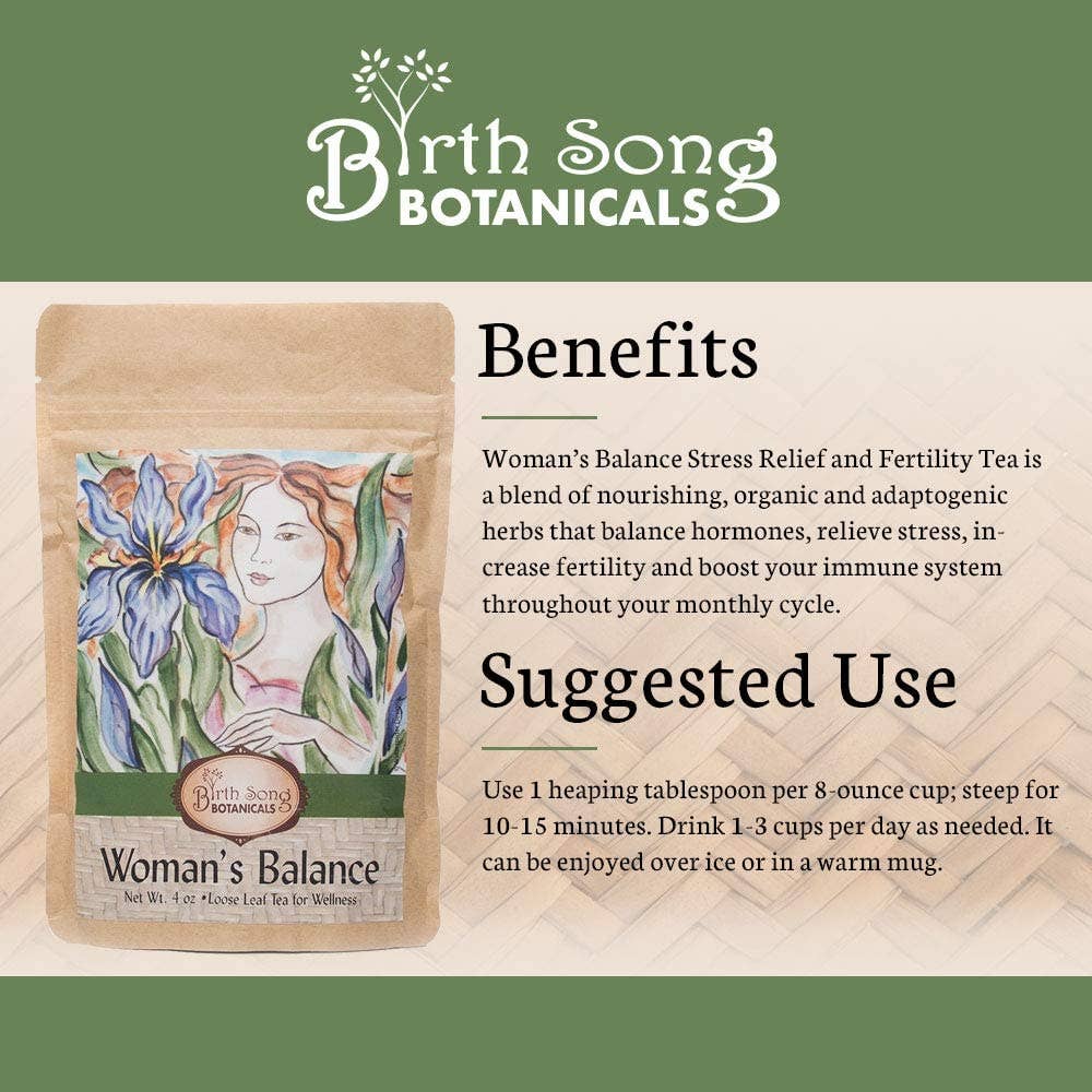 Birth Song Botanicals Co. - Vente Thé en vrac - Thé nourrissant à l'ashwagandha Woman's Balance6