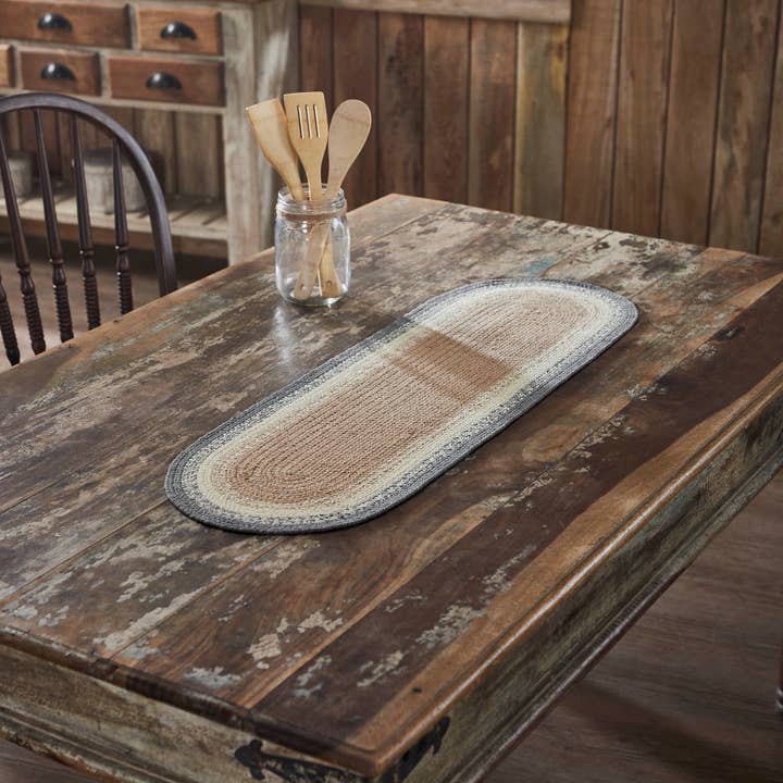 VHC Brands - Wholesale Table Runner - Finders Keepers Oval Runner 12x36
