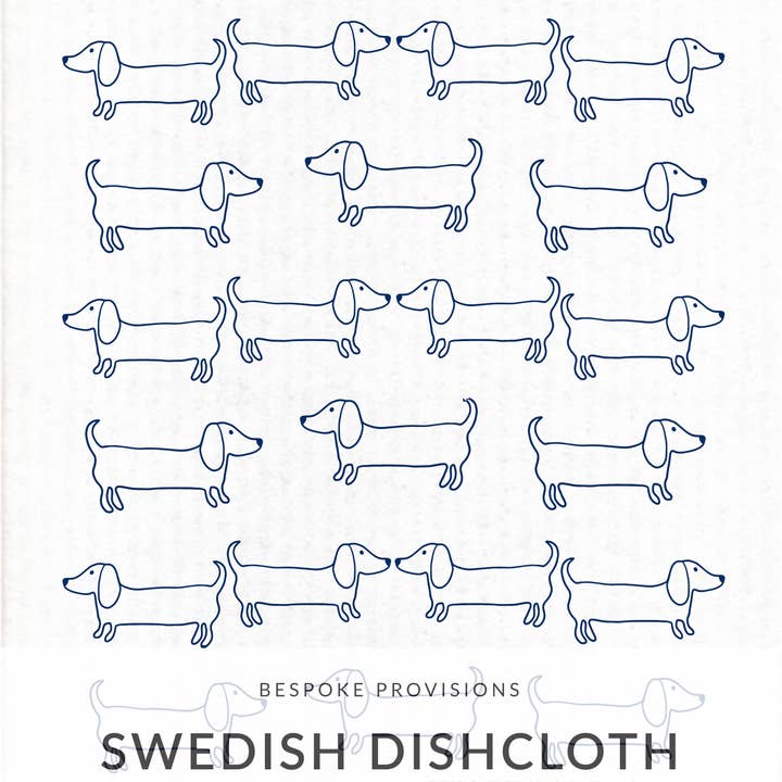 Bespoke Provisions - Wholesale Dishcloth - Dachshunds Swedish Dishcloth - Reusable Sponge Cloth3