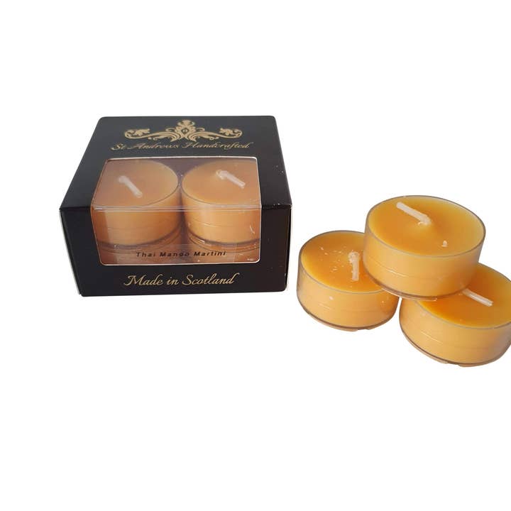 Thai Mango Martini Tea Lights for engroshandel hos St Andrews Handcrafted