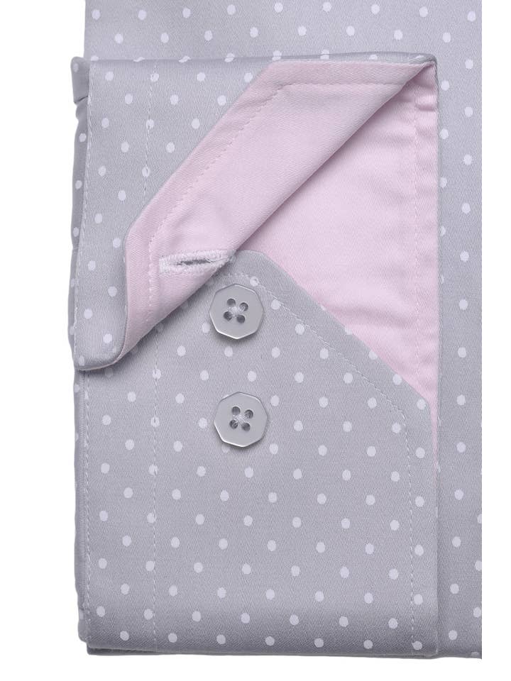 Virgoan Wish LLC - Wholesale Button Down Shirt - Men's - Da Vinci Blue Collar | Regular Collar Polkadot shirt13