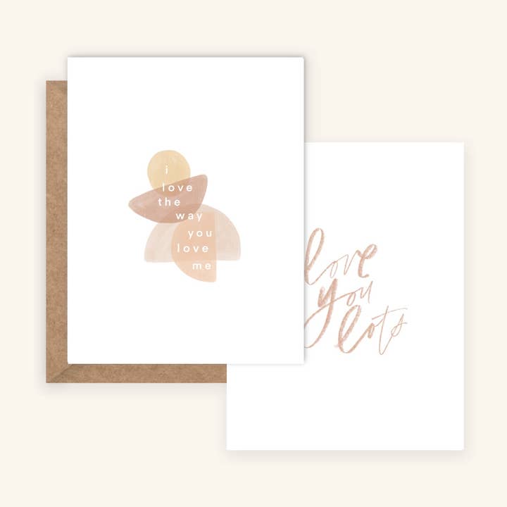 Carte écologique The Way You Love Me + Love You Lots pour la vente par Golden Beam Co.