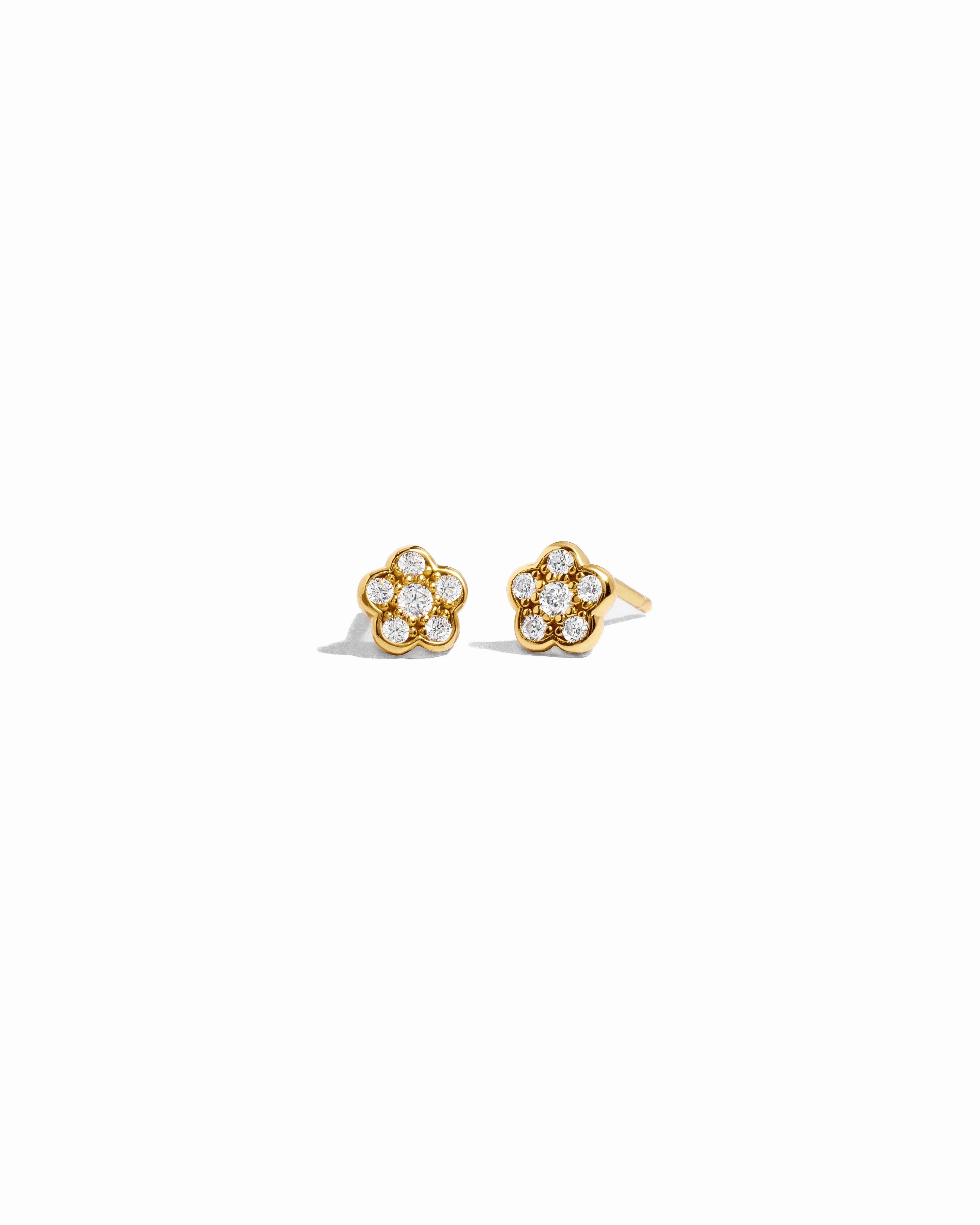 Sami Jewels - Wholesale Stud/Post Earrings - Diamond Flower Studs9