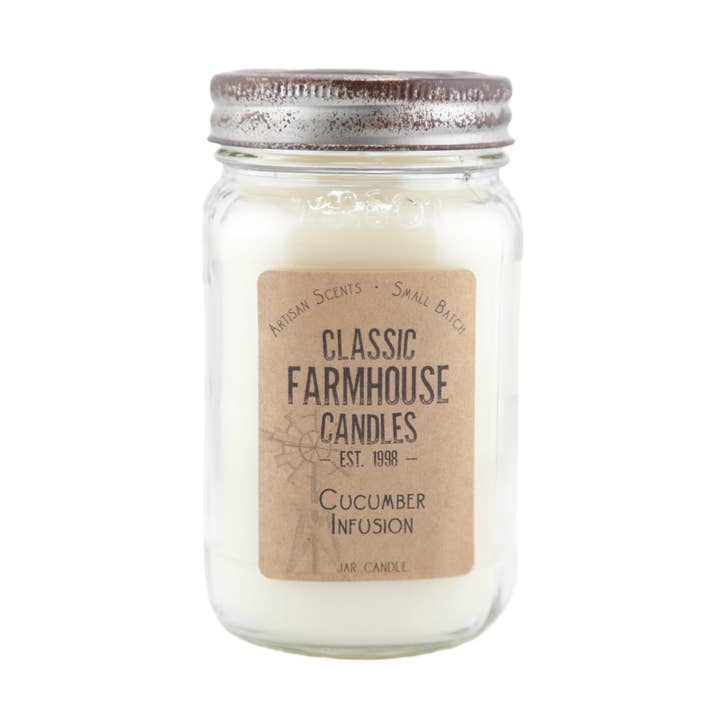 Classic Farmhouse Candles - Wholesale Jar/filled candle - Cucumber Infusion 14 oz Classic Star Jar Candle0
