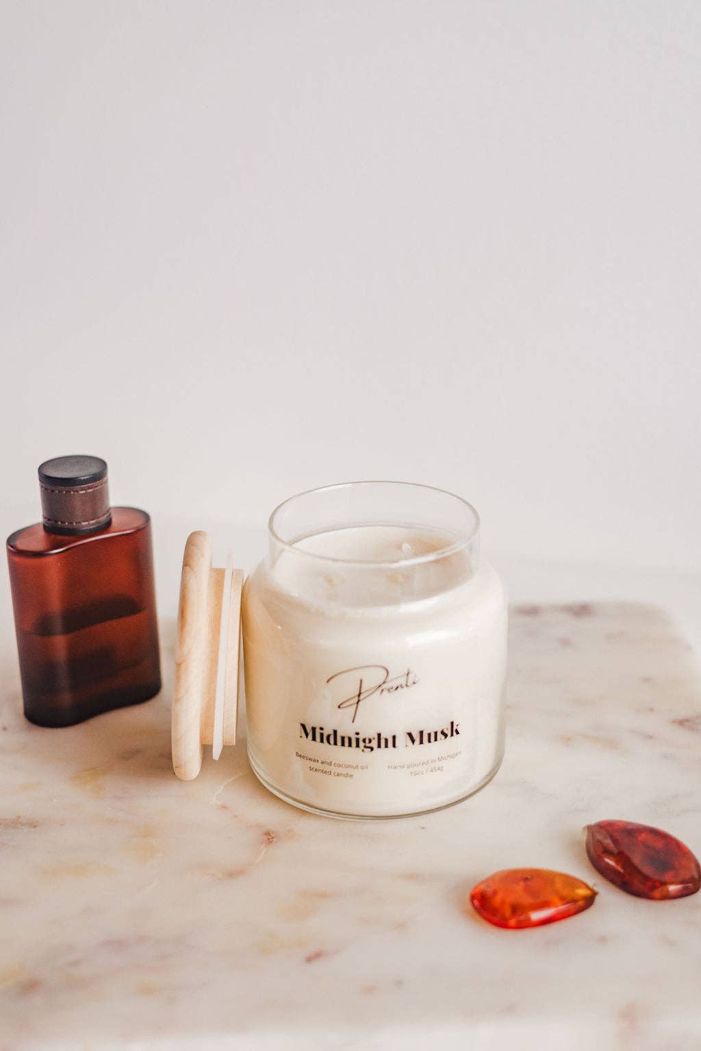Prenti - Luxury, Non-Toxic Home Fragrance - Wholesale Jar/Filled Candle - Midnight Musk1