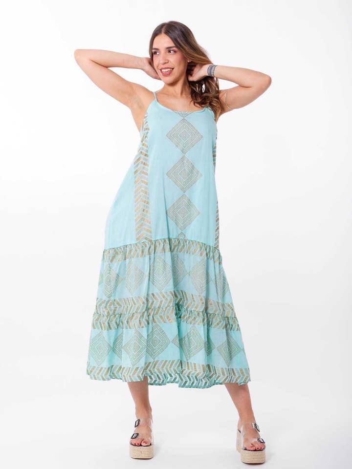 SWEET MAGIC MODA Y COMPLEMENTOS - Wholesale Dress - Women's - BOHO CHIC STRAPPY VISCOSE DRESS2