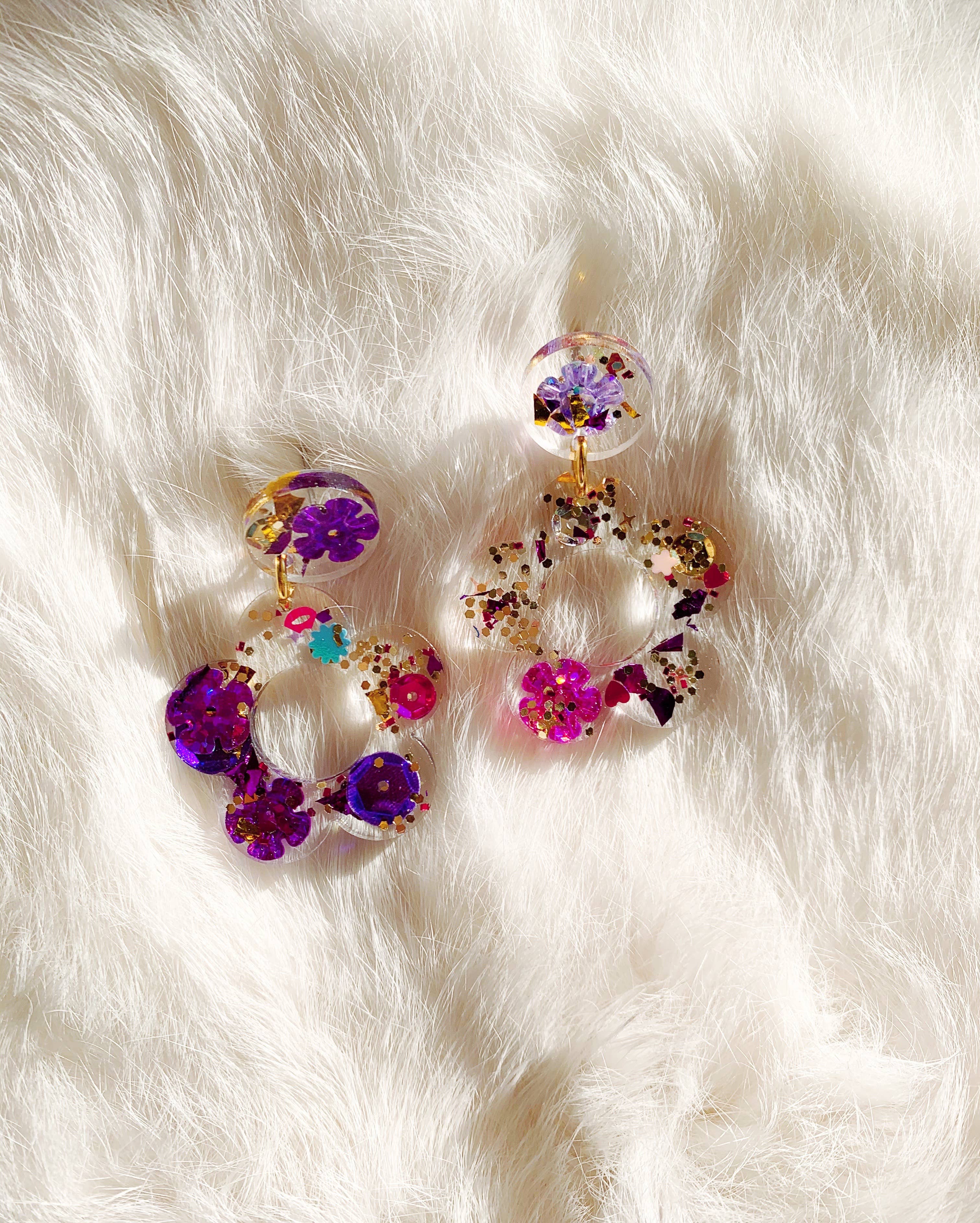 Coco's Musings - Wholesale Dangle Earrings - Kaleidoscope x Coco's Musings Hyo Jin Flower Earrings1