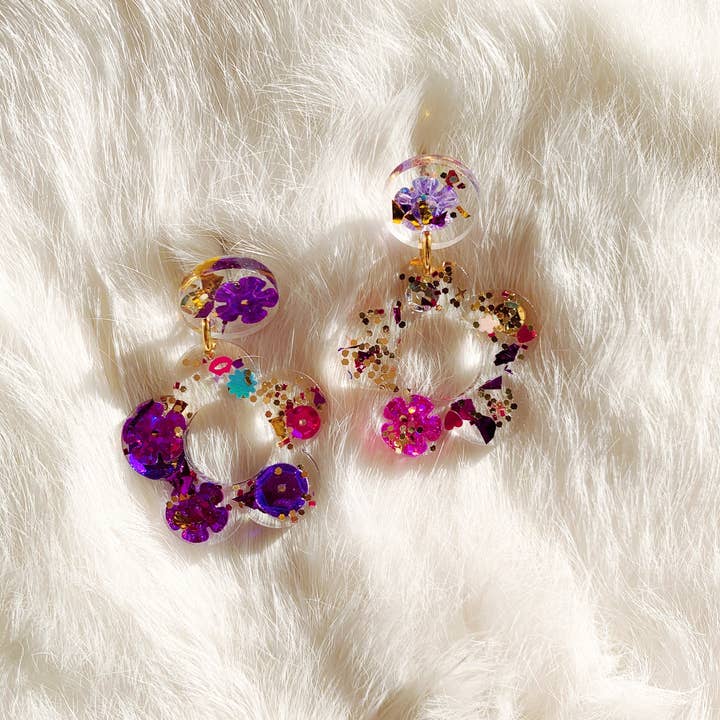 Coco's Musings - Wholesale Dangle Earrings - Kaleidoscope x Coco's Musings Hyo Jin Flower Earrings1