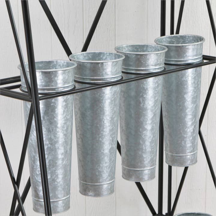 Cheungs Home Decor - Wholesale Plant Pot Stand - Kora 12 Pot Folding Metal Plant Stand