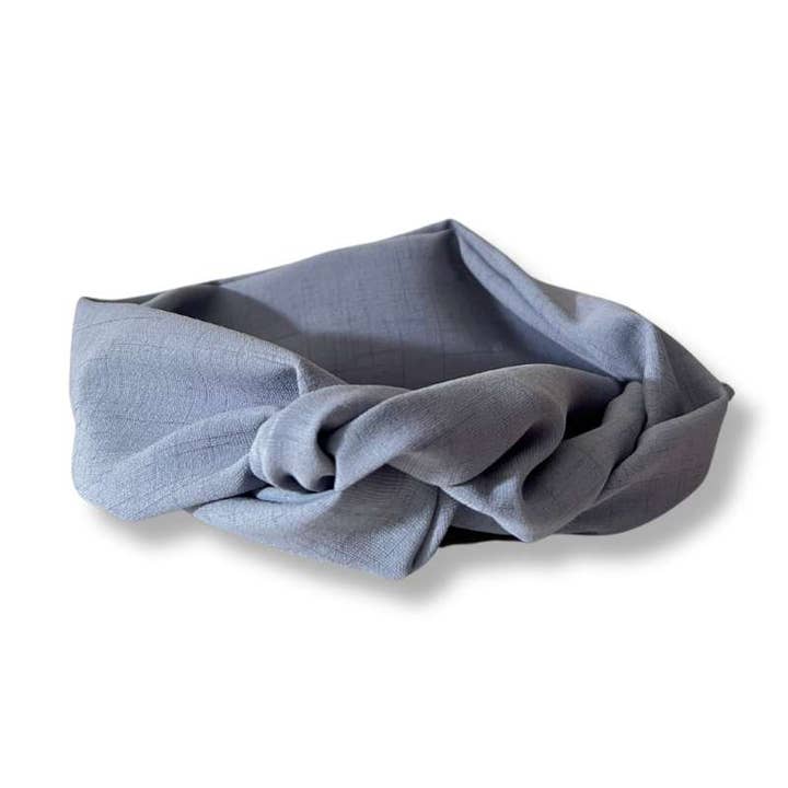 Bandeau Maxi « Bleu lin » pour la vente par Hairjewelz by Elle