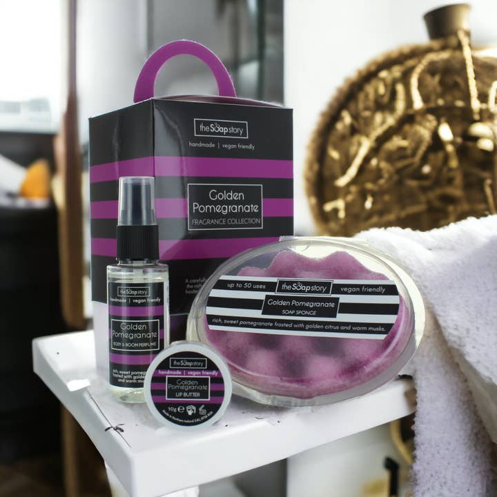Geschenk aus der Duftkollektion Goldener Granatapfel für den Großhandel von The Soap Story