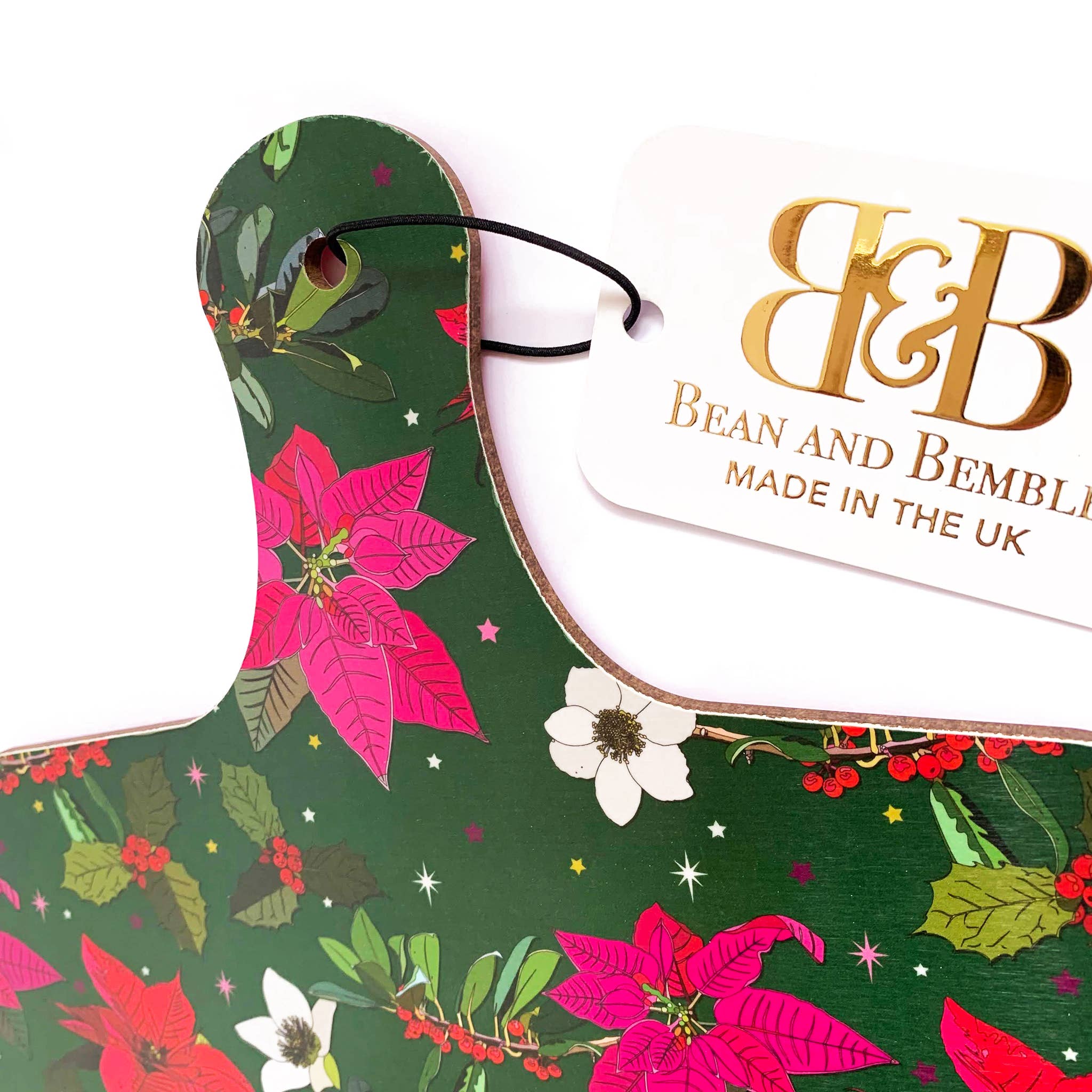 Bean and Bemble – wholesale Cheese board – Cheese Board Double Sided Large Melamine Festive Christmas Poinsettia2