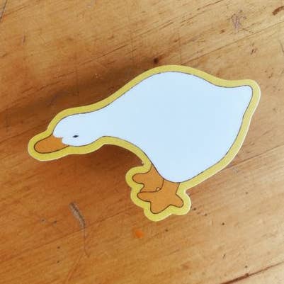 Soft Duck (Looking Down) Sticker for wholesale by Sydney Warnes