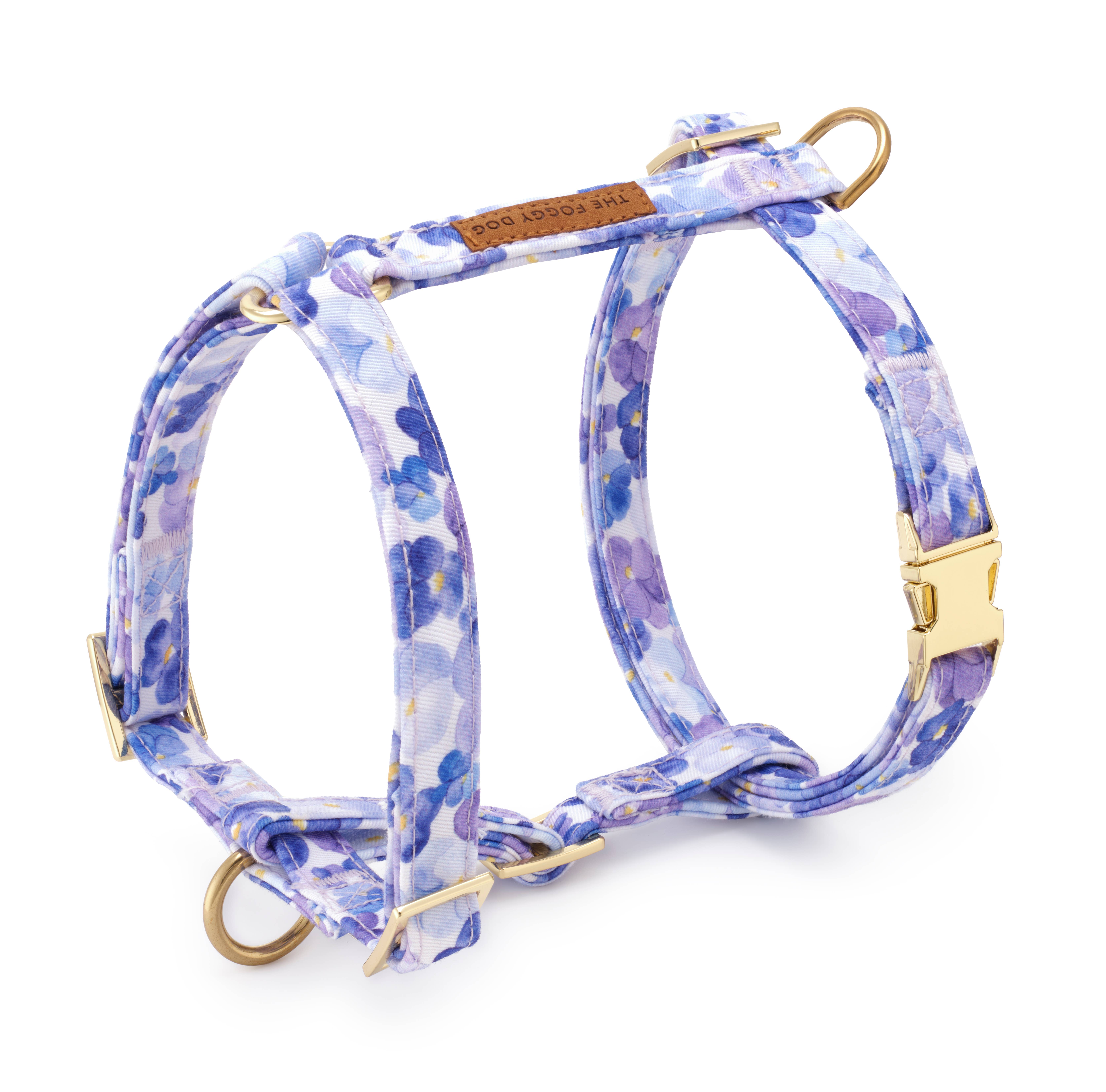 The Foggy Dog - Wholesale Pet Harness - Dog - Pressed Pansies Spring Dog Harness0