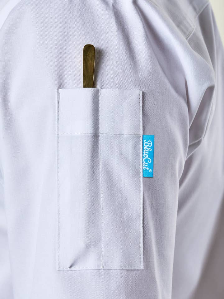 BlueCut - Wholesale Button Down Shirt - Men's - Greyson Chef Coat- Fine Twill-Unisex6