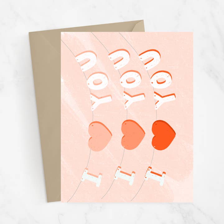 Carte I Heart You pour la vente par Lux + Trip