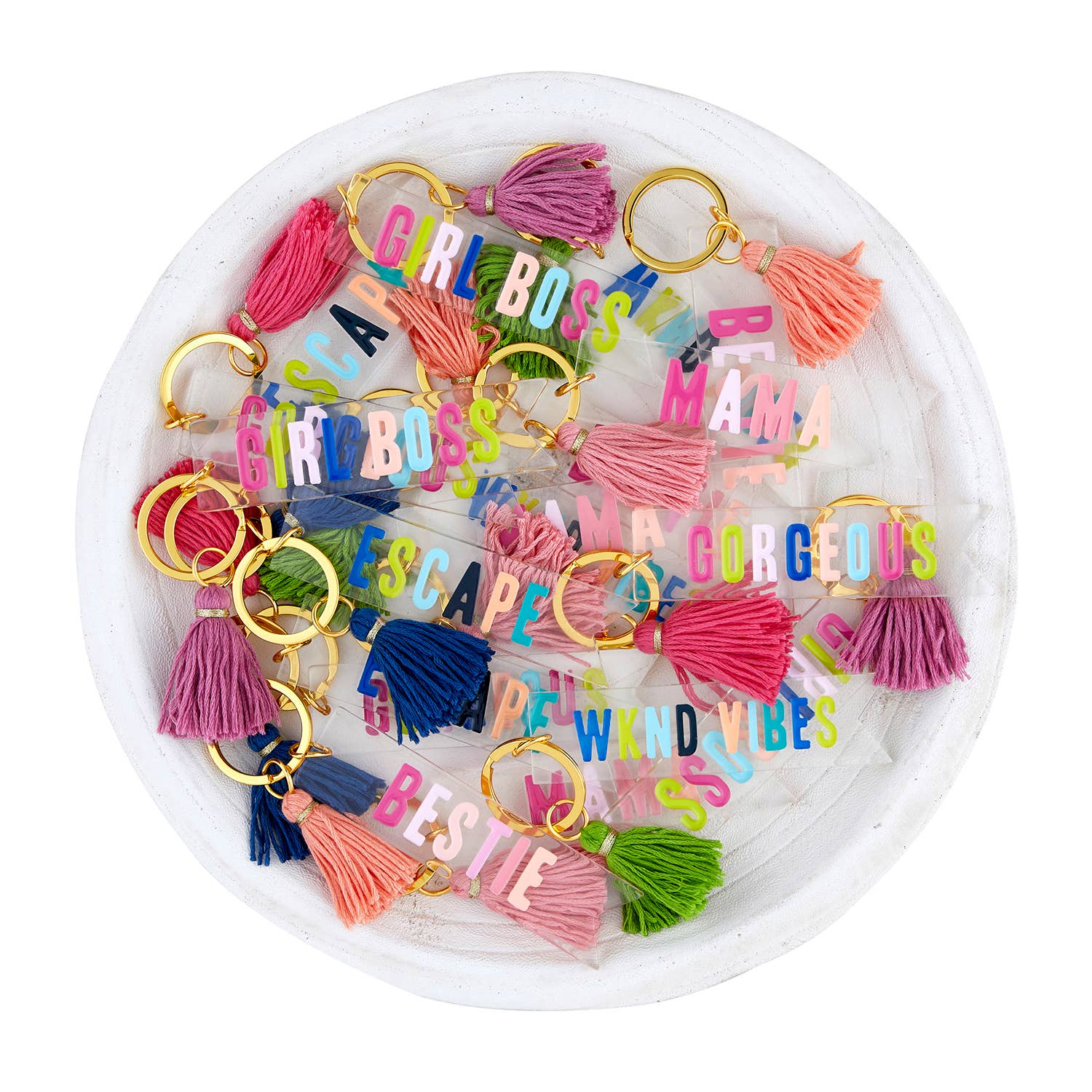 Santa Barbara Design Studio by Creative Brands - Wholesale Keychain - Women's - Acrylic Key Tag Filled Display