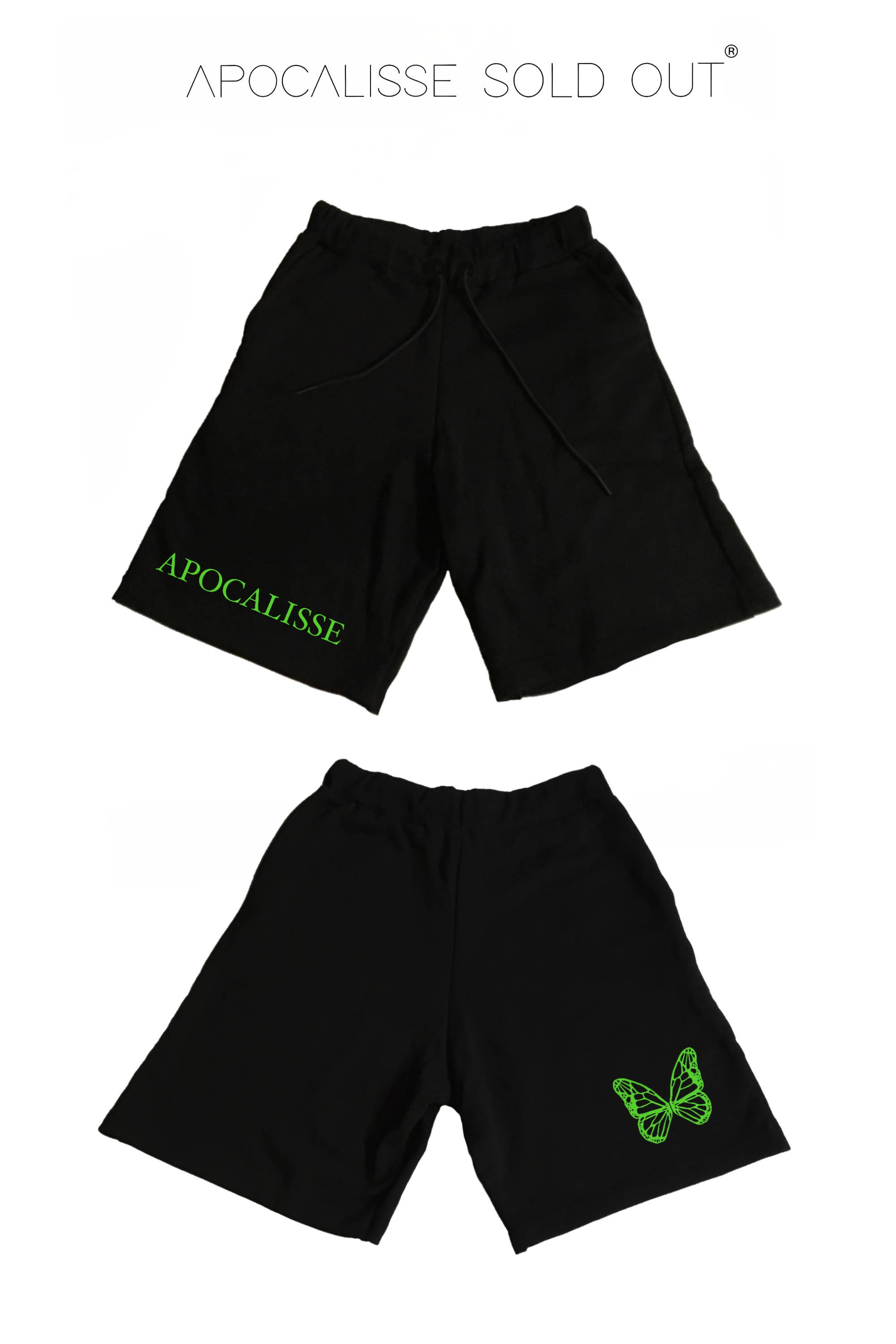 ApocalisseSoldOut® - Wholesale Shorts - Women's - Butterfly Green Embroidered Trousers