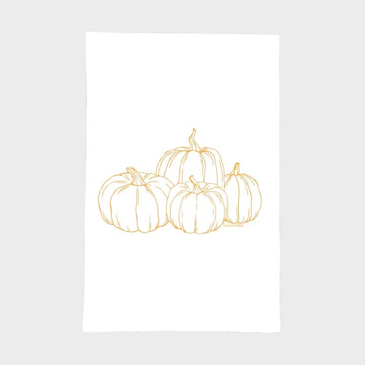 Green Bee Tea Towels - Wholesale Tea Towel - Pumpkin Kitchen Towel | Tea Towels | Fall Dish Towels0