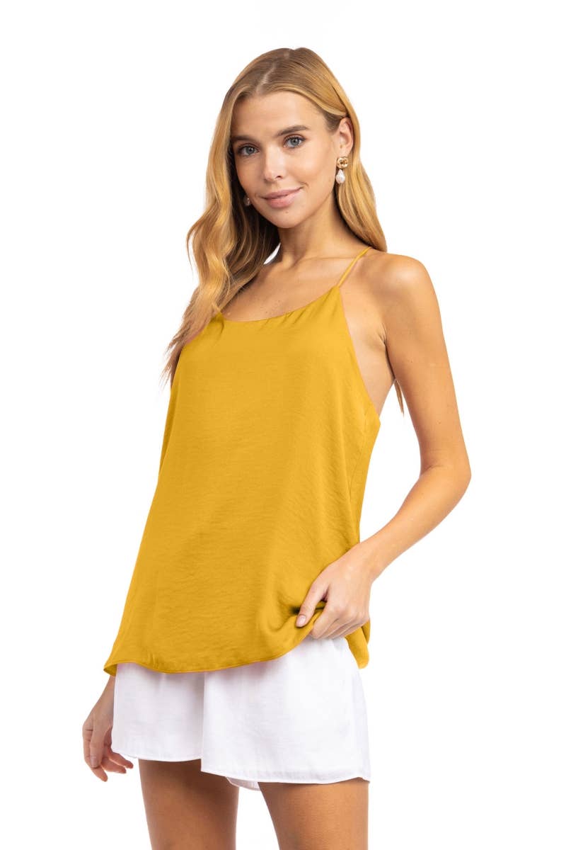 Naked Zebra – Top interior – Mulher por atacado – Camisola de Cetim com Costas de Nadador - TF15