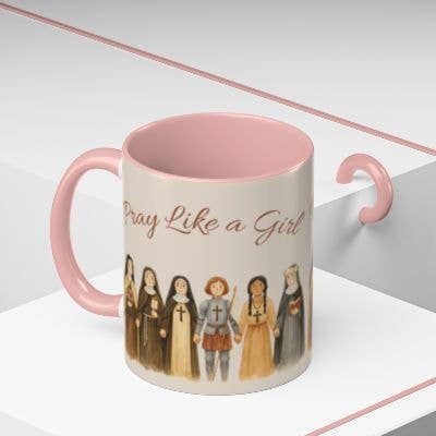 CreatingStillMoments - Wholesale Coffee Mug - Pray Like a Girl Mug, Saint Mug, Catholic Gift for her2