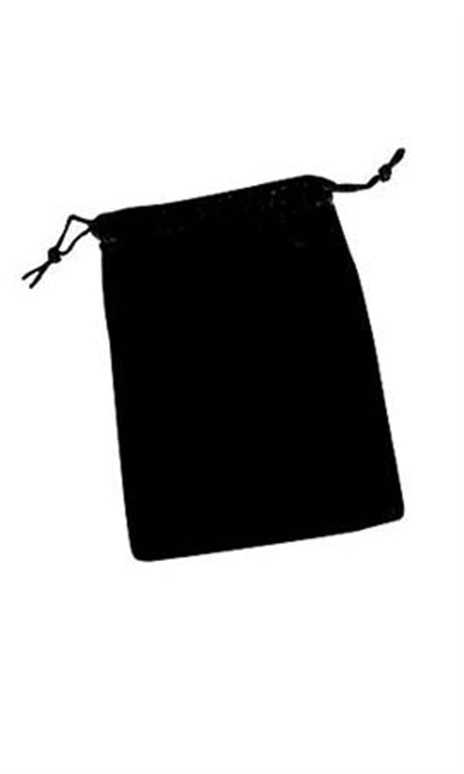 Store Supply Warehouse - Wholesale Retailer Display - Accessories - 4" X 5" Black Velvet Drawstring Pouches - Pack of 120