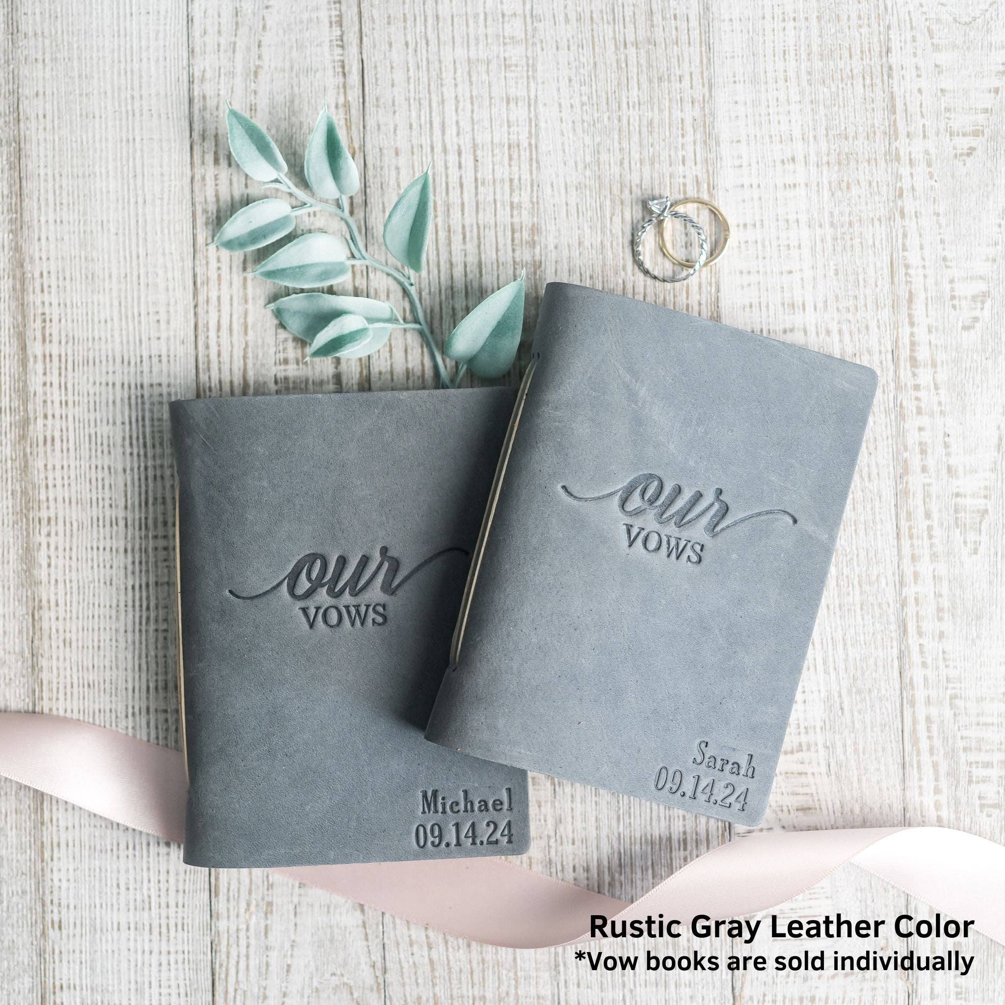 Ox & Pine - Wholesale Notebook - Our Vows Personalized Leather Wedding Vow Books with Name and/or Date7