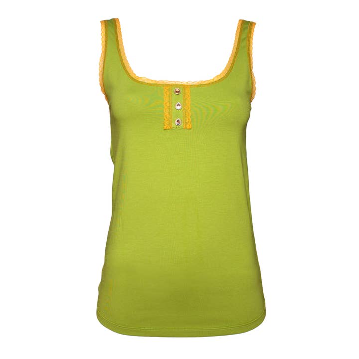 Ribbed Lace-Trim Tank Top for wholesale by Lalipop Design