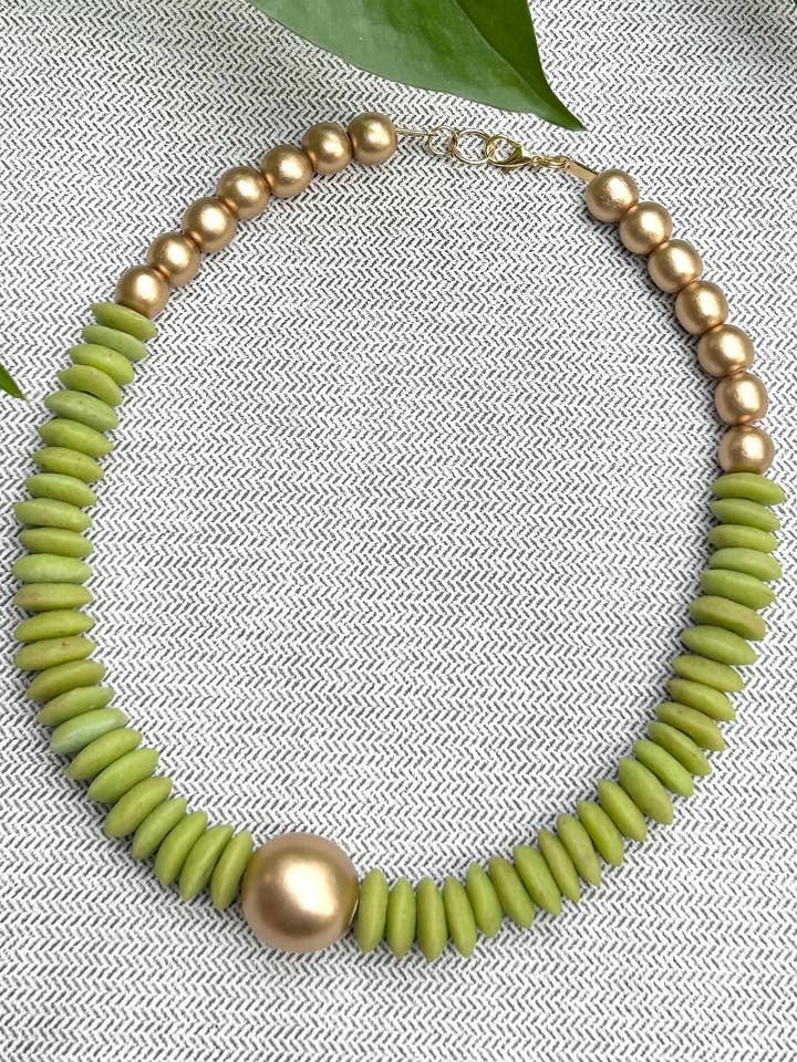 Lime green and gold beaded statement necklace and other Purchase Wholesale lime green. Free Returns & Net 60 Terms on Faire trending on Faire.