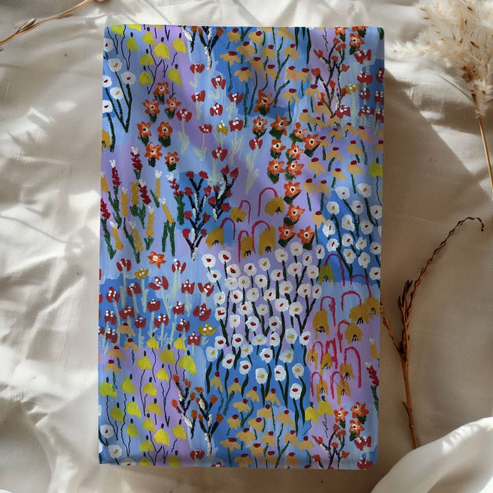 Rebecca Joy Ltd – papel de embrulho por atacado – Jardim de Flores Pintadas à Mão | Folha Única de Papel de Embrulho1