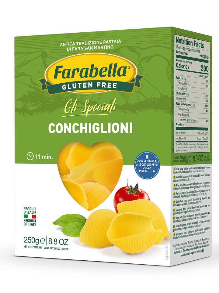 Farabella glutenfreie Conchiglioni Pasta 250 g, 8er Pack für den Großhandel von Farabella