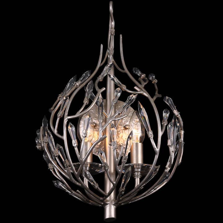 Varaluz – Candeeiro/lâmpada suspensa por atacado – Bash 2-Lt Crystal Sconce