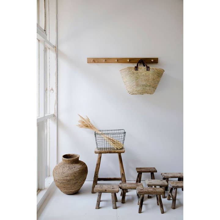 NACH - Wholesale Stool - Rect. Antique Mini Stool, L4