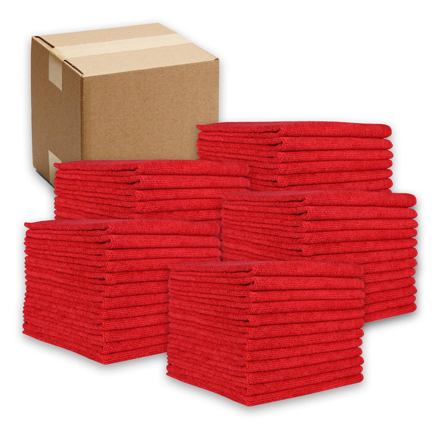 Arkwright Home - Wholesale Cleaning Cloth - Bulk Case of 240 Cleaning Cloths, 12x12 Microfiber, Colors36