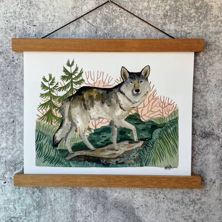 Imprimé loup gris pour la vente par Canyon & Cove Art