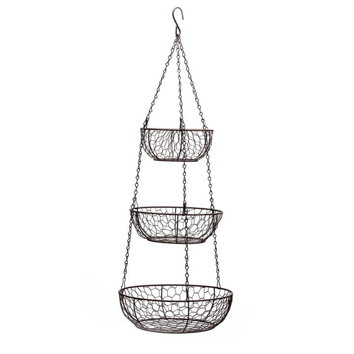 RSVP International - Wholesale Basket - Chicken Wire Hanging Basket - Bronze