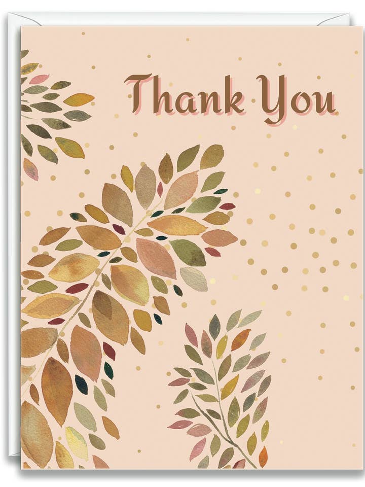 Gratulationskort Tack Akvarell Branch för wholesale av Julia Frost Art