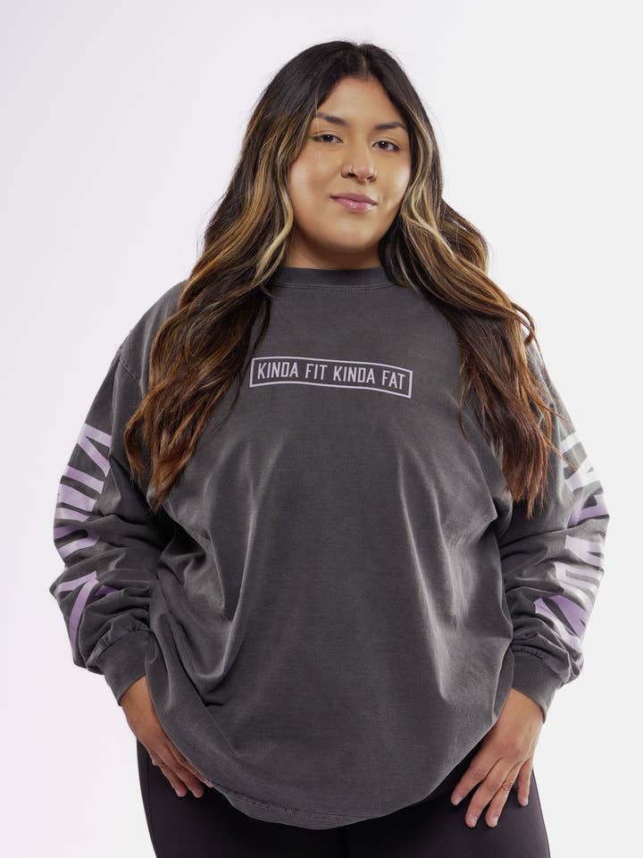 The KFKF Premium Oversized Longsleeve for wholesale by Kinda Fit Kinda Fat