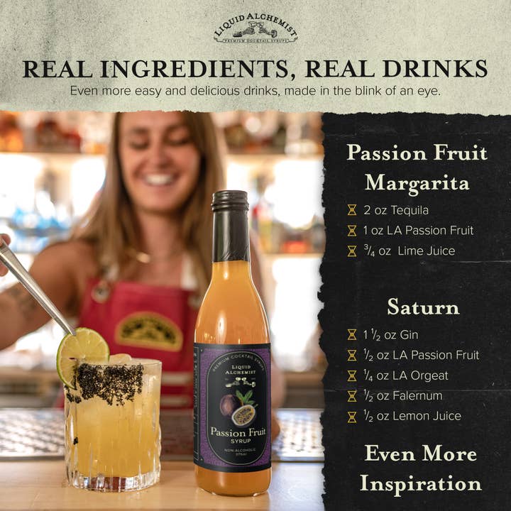 Liquid Alchemist Syrups - Wholesale Cocktail Mix/Syrup - Passion Fruit Cocktail Syrup4