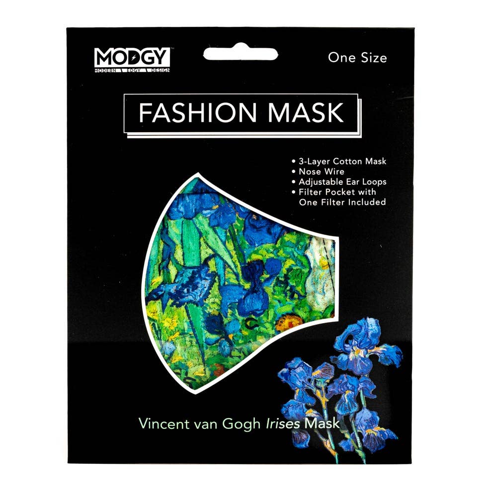 Modgy - Wholesale Protective Face Mask/Shield - Van Gogh Irises Fashion Mask6