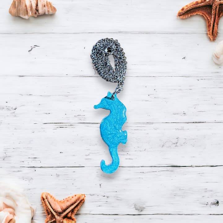 Three Dandelion Wishes - Wholesale Pendant/Charm Necklace - Hand Painted Seahorse Necklace16
