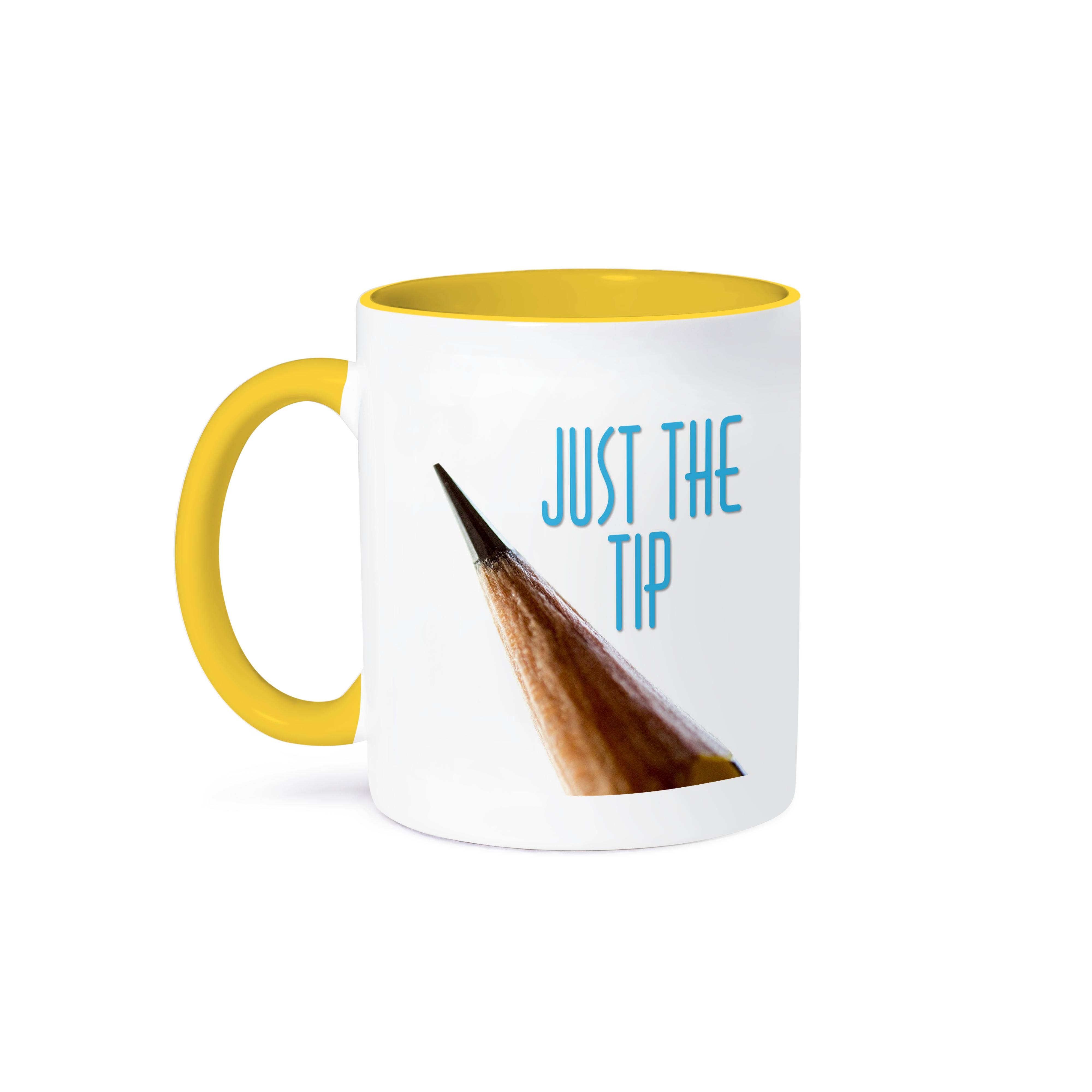 3dRose - Wholesale Coffee Mug - 3dRose, Image of Words Just The Tip with Pencil, Mug0