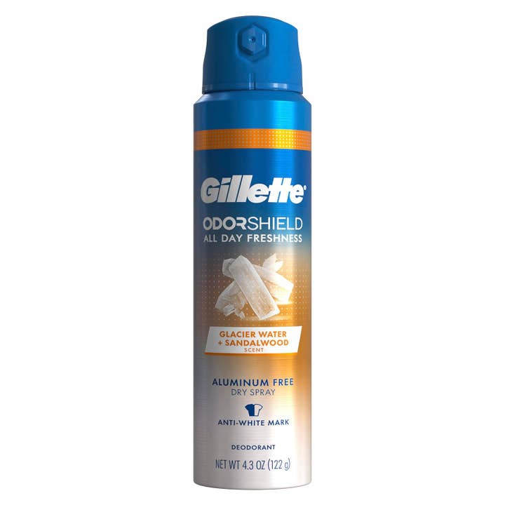 Gillette Odor Shield Aluminiumfri Tør Spray Deodorant, Glacier Water, 4,3 oz for engroshandel hos First Choice Buying